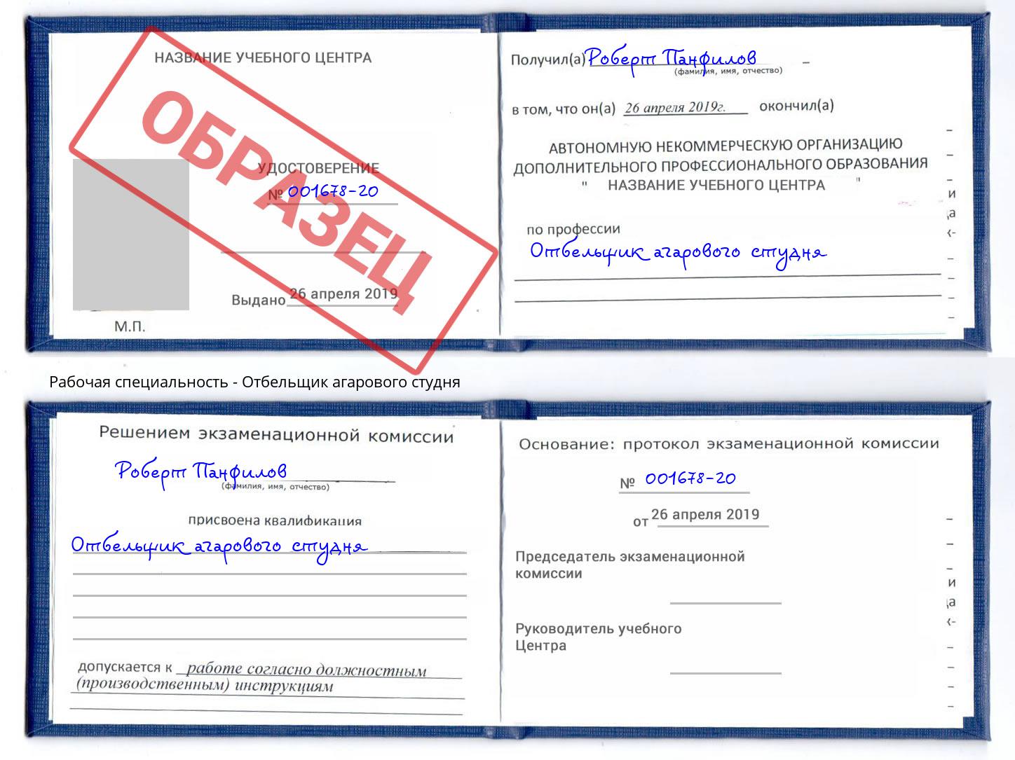 Отбельщик агарового студня Орёл